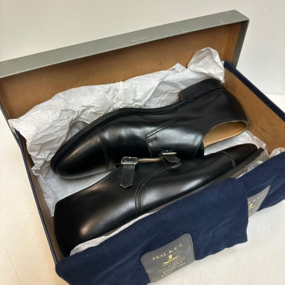 VGUC Crockett & Jones x Brooks Brothers Double Monk Black Made in England US 9 D